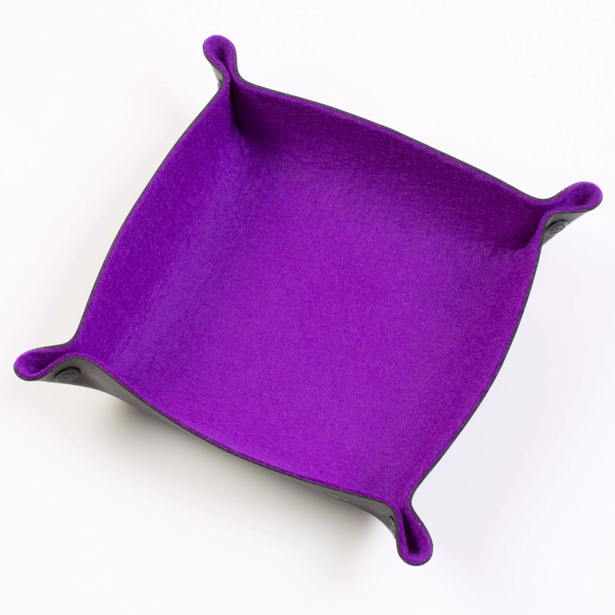 Folding Merino Dice Tray - Purple