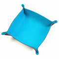Folding Merino Dice Tray - Sky Blue