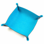 Folding Merino Dice Tray - Sky Blue