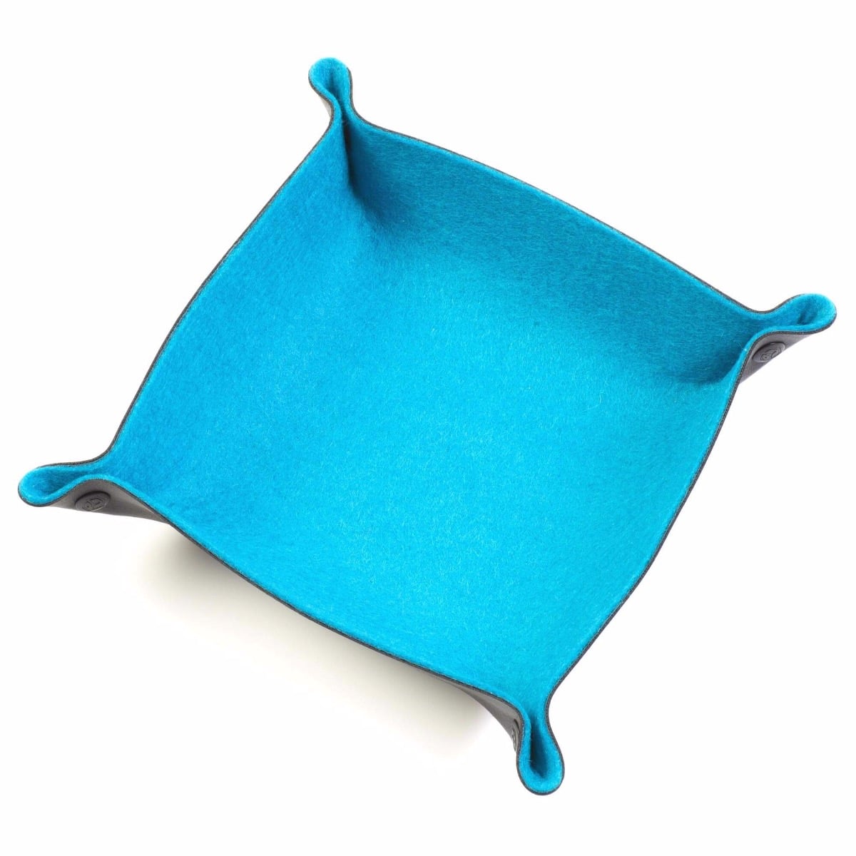 Folding Merino Dice Tray - Sky Blue