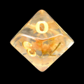 TDSO Encapsulated Flower Orange D10 Dice