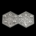 TDSO Metal Crit & Miss Character Class Silver D2 Dice Coin