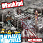 ArcKnight Flat Plastic Miniatures - Mankind - 62 Minis