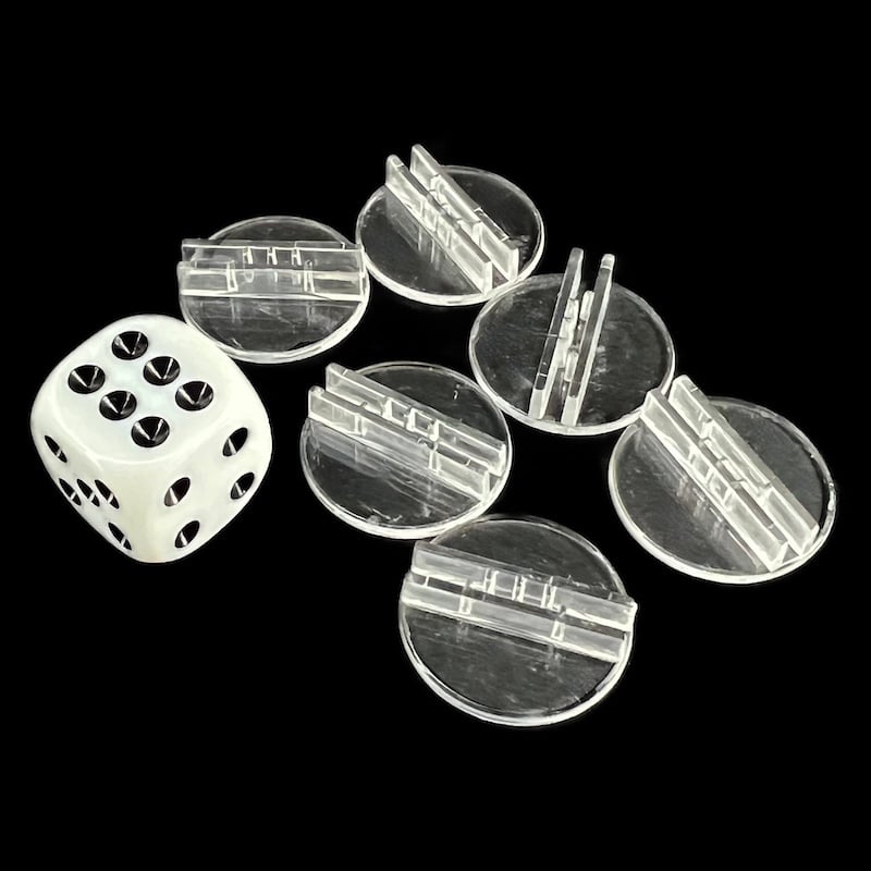 CLEARANCE Game Creator Set Card / Paper Figure Stands 20mm and D6 Spot Dice