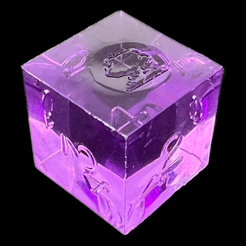 GameScience Gem Amethyst Mushroom Cloud Explosion Atomic Bomb Burst D6 Dice