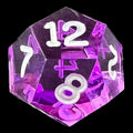 GameScience Gem Amethyst & White Ink D12 Dice