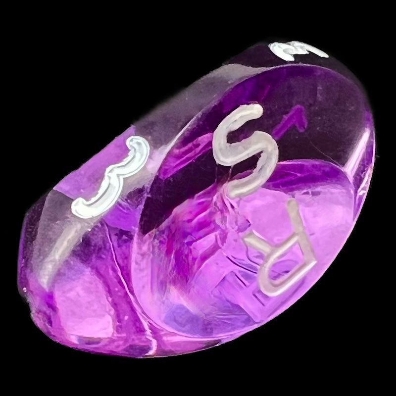 GameScience Gem Amethyst & White Ink D3 Dice