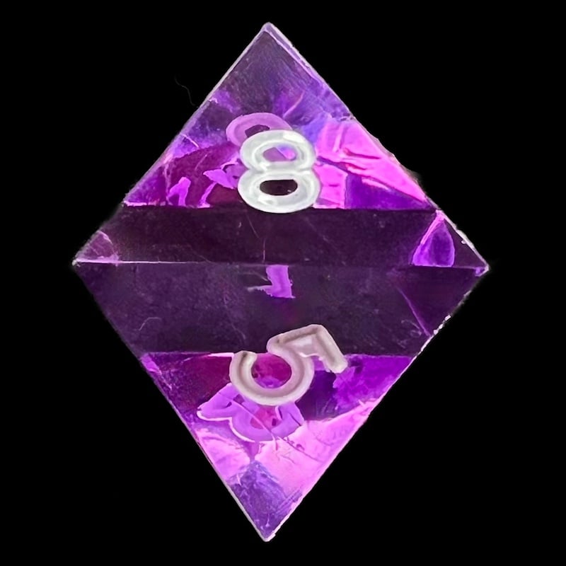 GameScience Gem Amethyst & White Ink D8 Dice