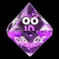 GameScience Gem Amethyst & White Ink Percentile Dice