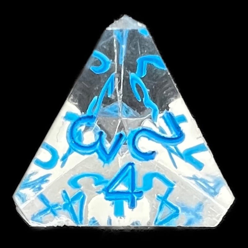 GameScience Gem Diamond & Blue Ink D4 Dice