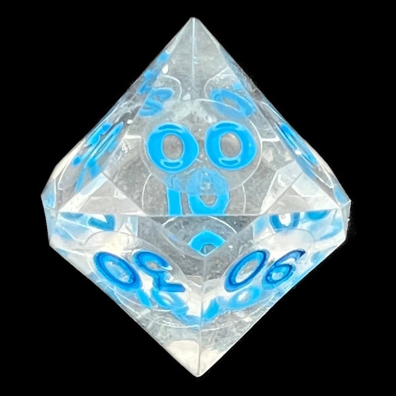 GameScience Gem Diamond & Blue Ink Percentile Dice