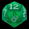 GameScience Gem Emerald & White Ink D12 Dice