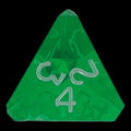 GameScience Gem Emerald & White Ink D4 Dice
