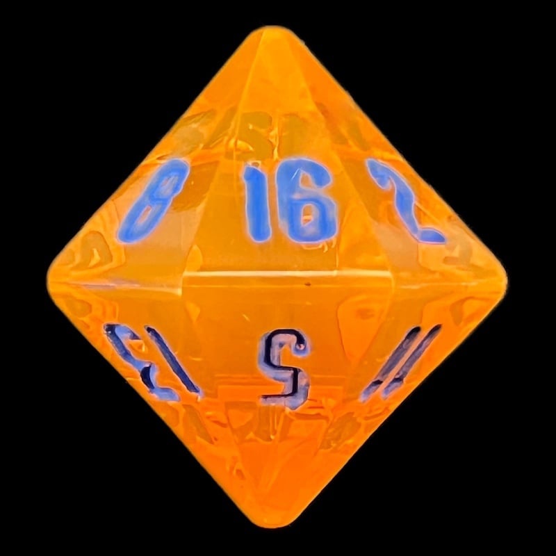 GameScience Gem Fire Sunstone & Blue Ink D16 Dice