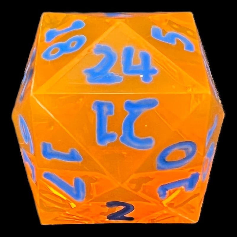 GameScience Gem Fire Sunstone & Blue Ink D24 Dice