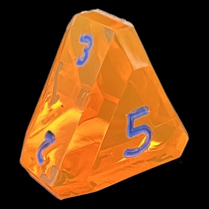 GameScience Gem Fire Sunstone & Blue Ink D5 Dice