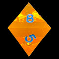 GameScience Gem Fire Sunstone & Blue Ink D8 Dice