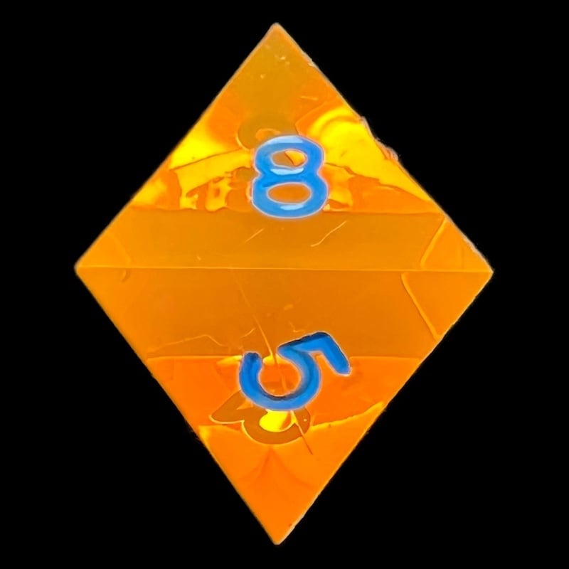 GameScience Gem Fire Sunstone & Blue Ink D8 Dice
