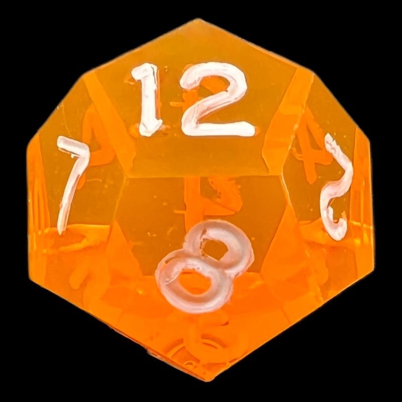 GameScience Gem Fire Sunstone & White Ink D12 Dice