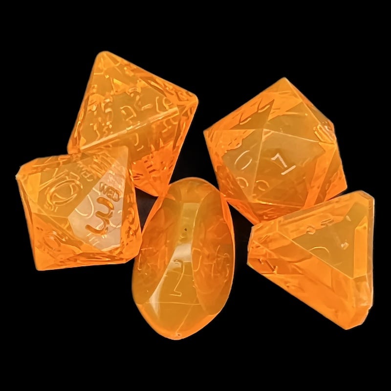 GameScience Gem Fire Sunstone Zocchi D3 D5 D14 D16 D24 Dice Set
