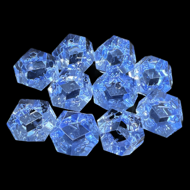 CLEARANCE GameScience Gem Ice Blue 10 x D12 Dice Set