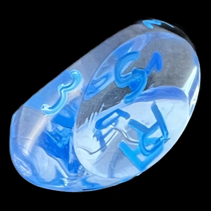 GameScience Gem Ice Blue Moonstone & Blue Ink D3 Dice