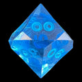 GameScience Gem Ice Blue Moonstone & Blue Ink Percentile Dice