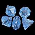 GameScience Gem Ice Blue Moonstone & Blue Ink Zocchi D3 D5 D14 D16 D24 Dice Set
