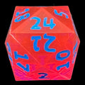 GameScience Gem Laser Red Rubellite & Blue Ink D24 Dice