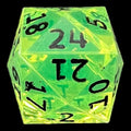 GameScience Gem Laser Yellow Peridot & Black Ink D24 Dice