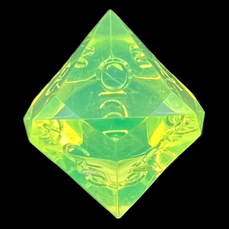 GameScience Gem Laser Yellow Peridot D10 Dice