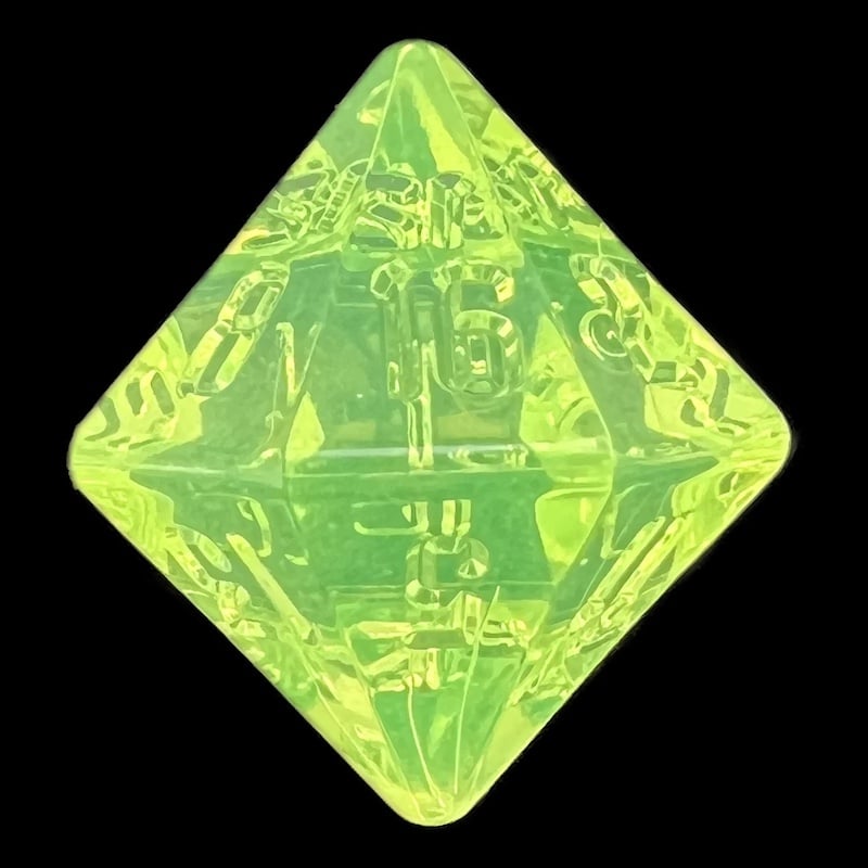 GameScience Gem Laser Yellow Peridot D16 Dice