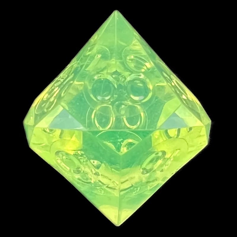 GameScience Gem Laser Yellow Peridot 00-40 Pentaider D10 Dice RARE