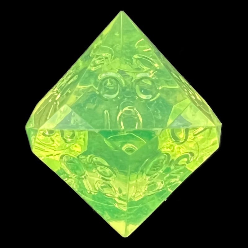 GameScience Gem Laser Yellow Peridot Percentile Dice