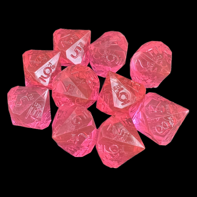 CLEARANCE GameScience Gem Laser Red Rubellite 10 x D14 Dice