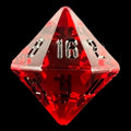 GameScience Gem Ruby & Black Ink D16 Dice