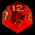GameScience Gem Ruby & Gold Ink D12 Dice