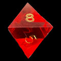 GameScience Gem Ruby & Gold Ink D8 Dice