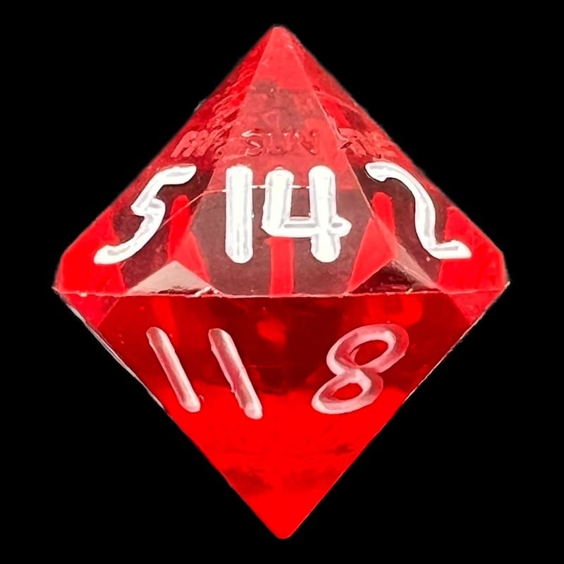 GameScience Gem Ruby & White Ink D14 Dice