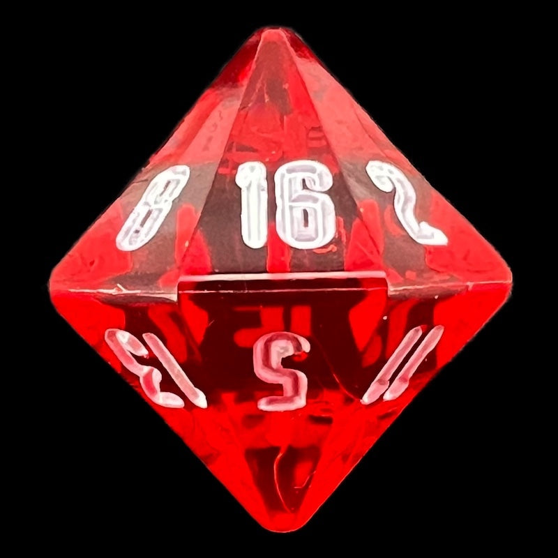 GameScience Gem Ruby & White Ink D16 Dice