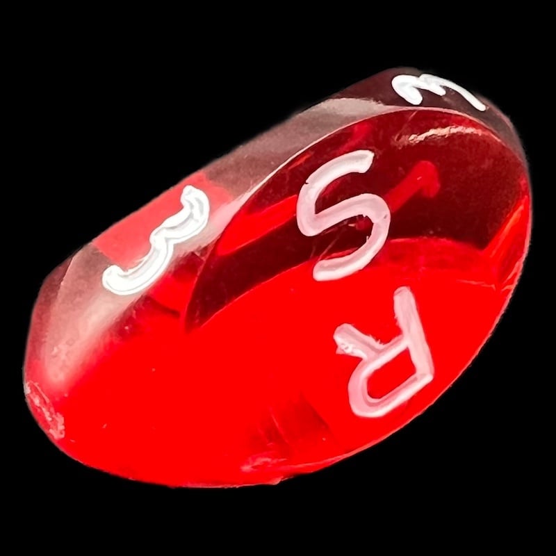 GameScience Gem Ruby & White Ink D3 Dice