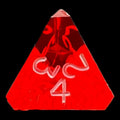 GameScience Gem Ruby & White Ink D4 Dice