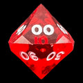 GameScience Gem Ruby & White Ink Percentile Dice