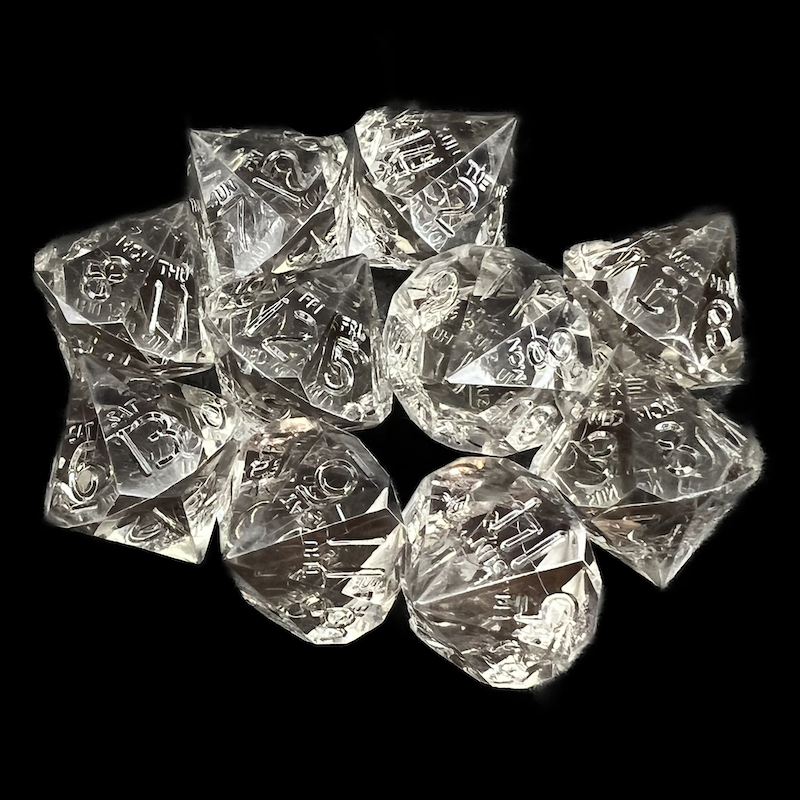 CLEARANCE GameScience Gem Smoke 10 x D14 Dice