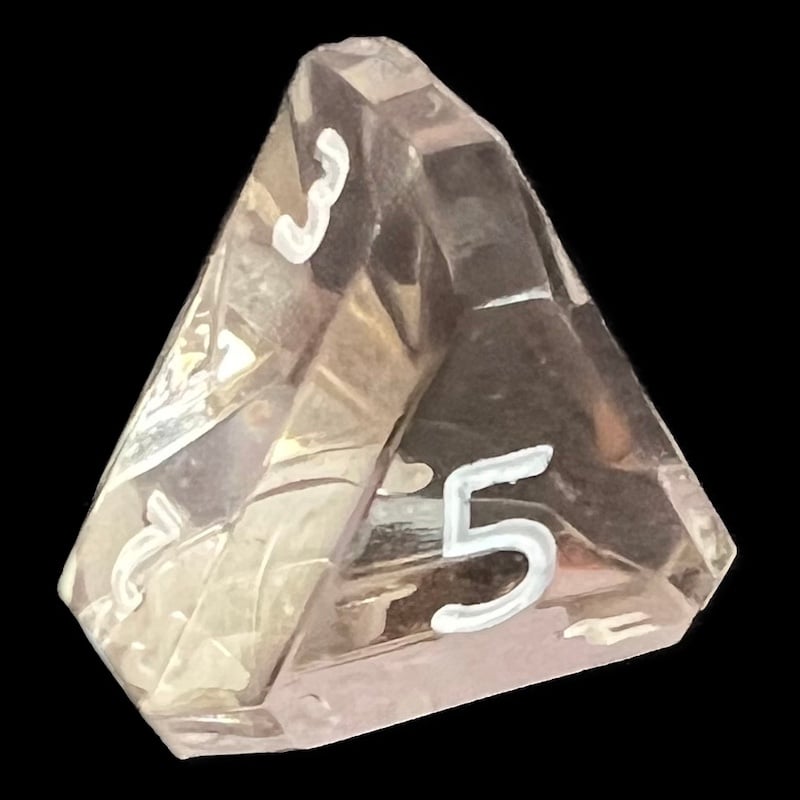 GameScience Gem Smoke Quartz & White Ink D5 Dice