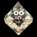 GameScience Gem Smoke Quartz & White Ink Percentile Dice