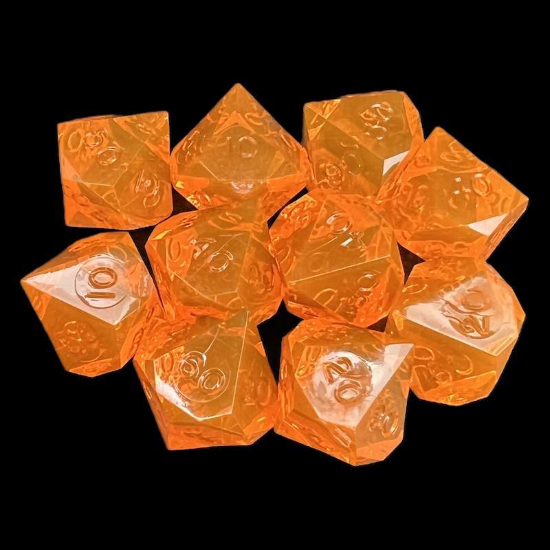 CLEARANCE GameScience Gem Fire Sunstone 10 x Percentile Dice