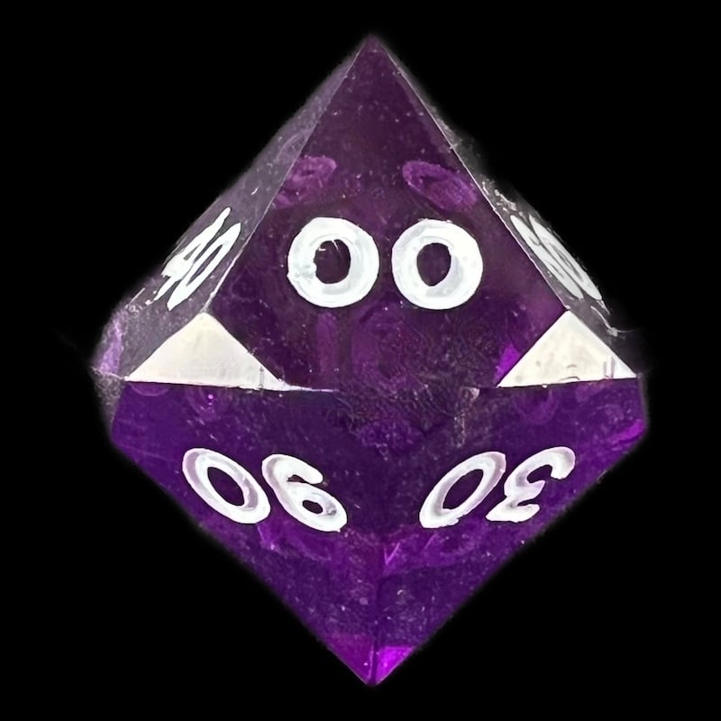 GameScience Gem Tanzanite & White Ink Percentile Dice
