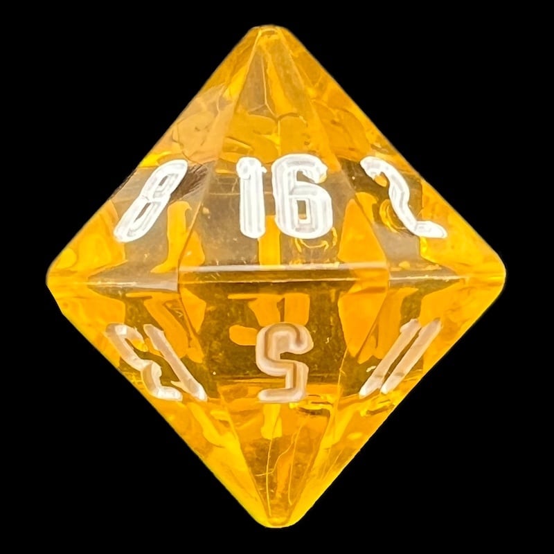 GameScience Gem Topaz & White Ink D16 Dice
