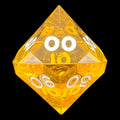 GameScience Gem Topaz & White Ink Percentile Dice